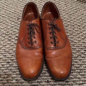 Alden Brown 996 Saddle Oxford Shoes Brown Leather Mens Size 12 AAA